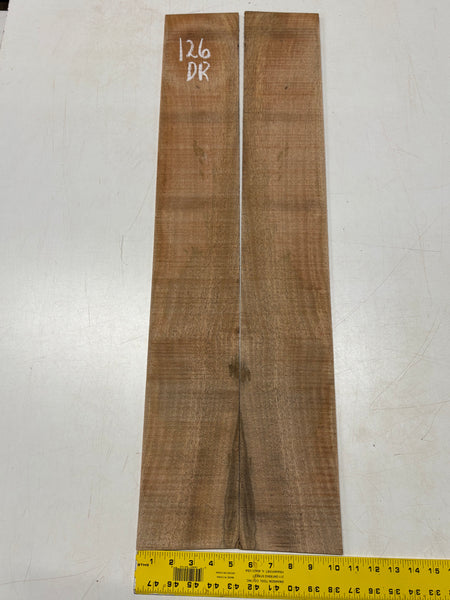 Figured Flame Mango Dreadnought Guitar Back and Side Set #126 - Exotic Wood Zone