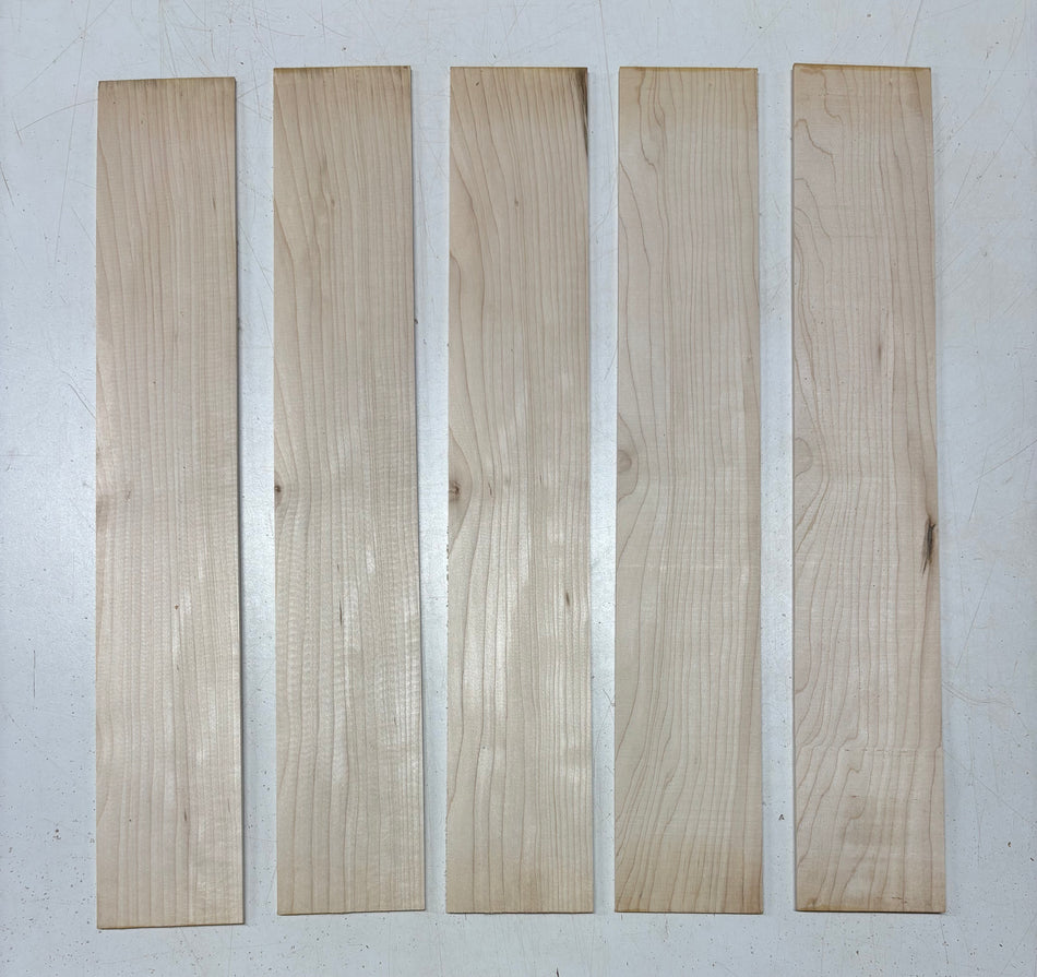 5 Pack, Flame Hard Maple Thin Stock Lumber 18" x 3" x 1/8" #5466
