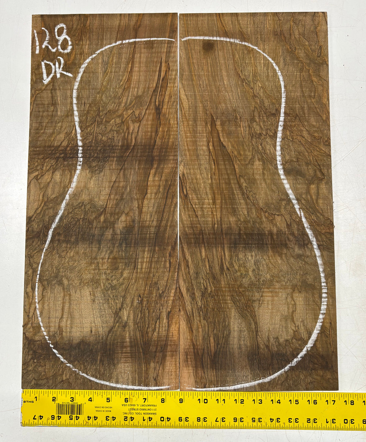 Figured Flame Mango Dreadnought Guitar Back and Side Set #128 - Exotic Wood Zone