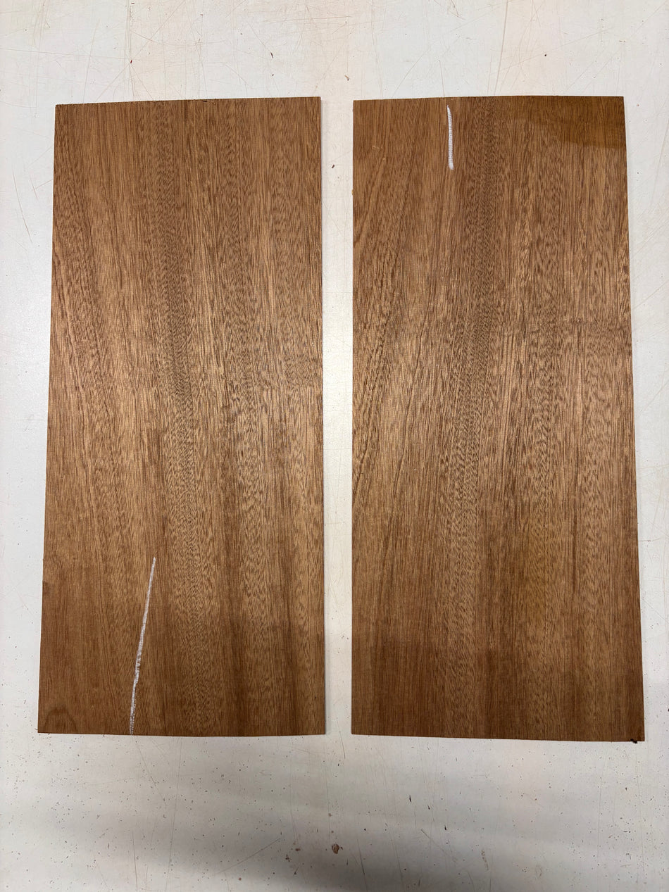 2 Pack, Sapele Thin Stock Lumber 19" x 8-3/8" x 1/16" #5467