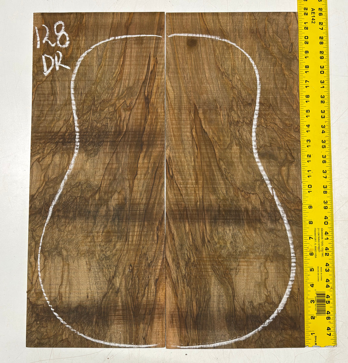Figured Flame Mango Dreadnought Guitar Back and Side Set #128 - Exotic Wood Zone