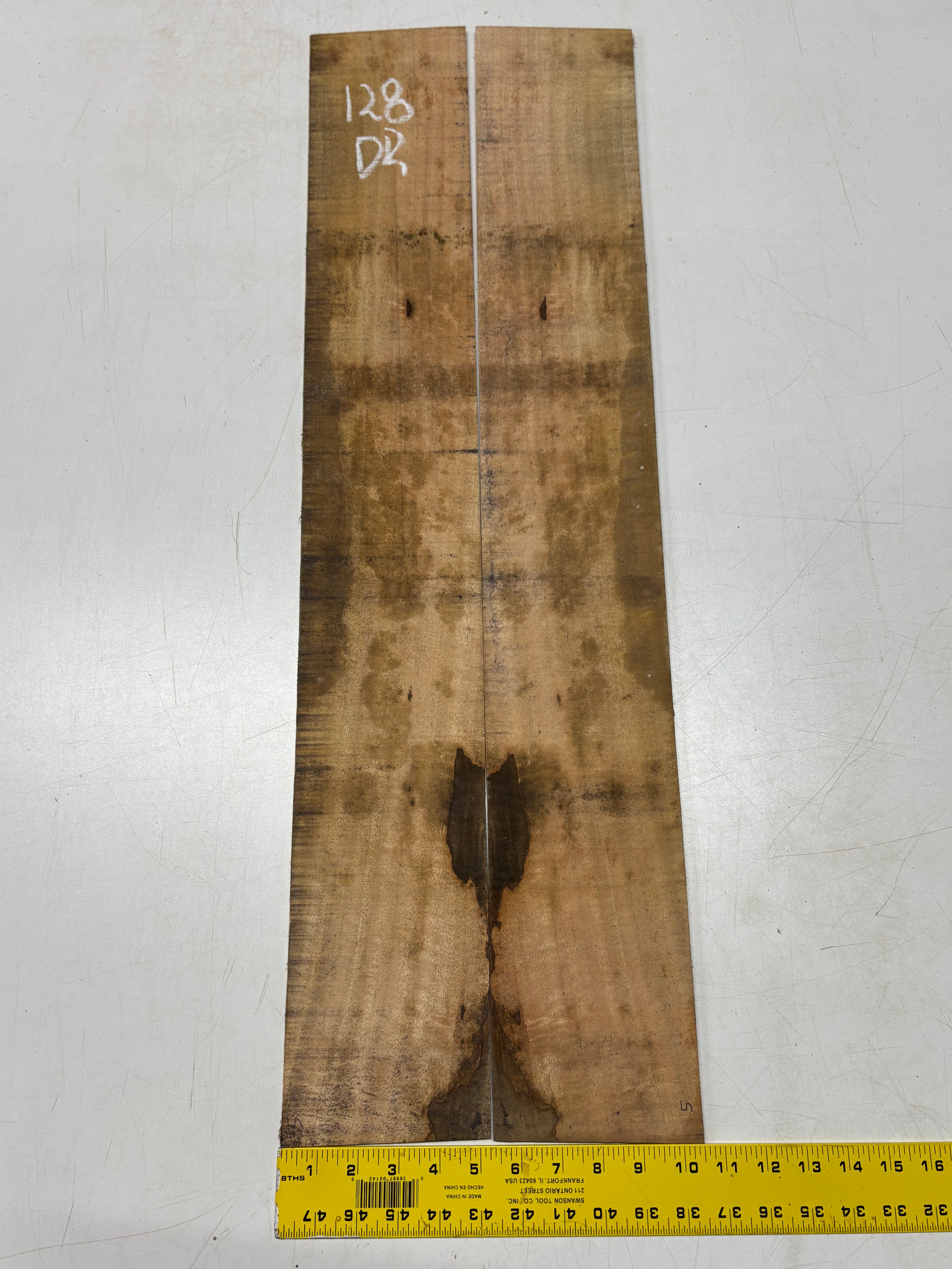 Figured Flame Mango Dreadnought Guitar Back and Side Set #128 - Exotic Wood Zone