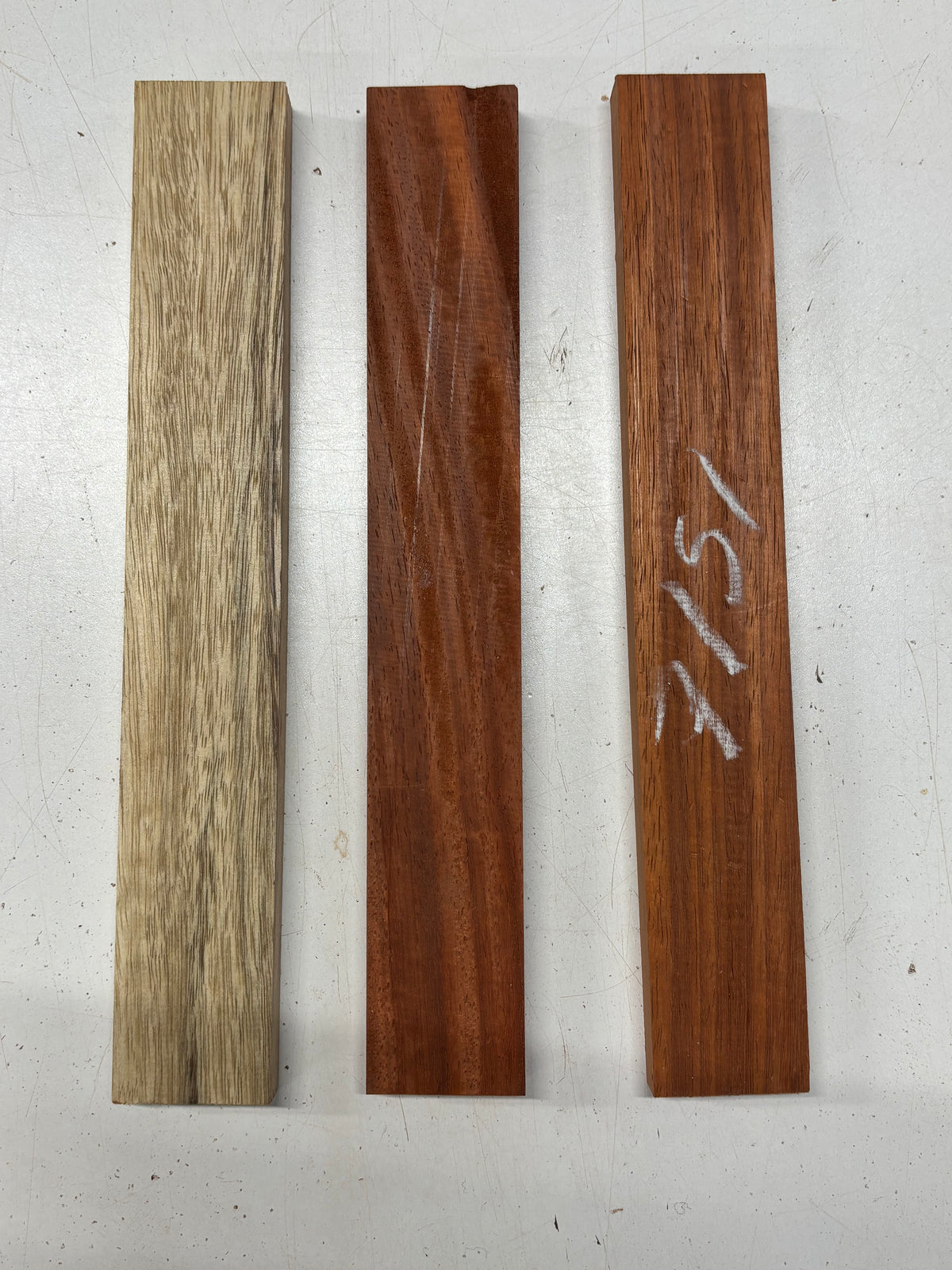 3 Pack, 2 Species Padauk + Black Limba Thin Stock Lumber 13"x1-7/8"x3/4"#7151 - Exotic Wood Zone