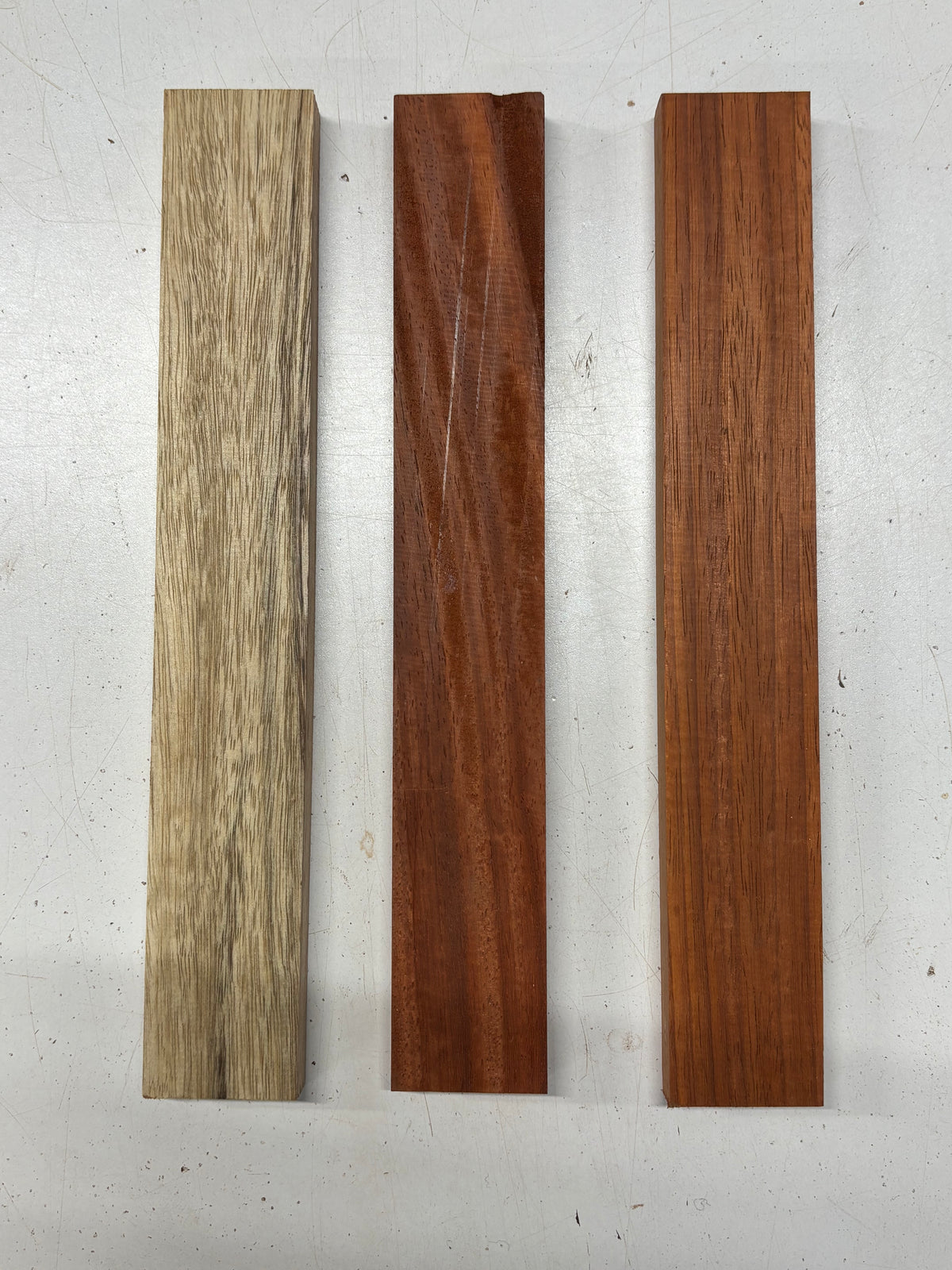 3 Pack, 2 Species Padauk + Black Limba Thin Stock Lumber 13"x1-7/8"x3/4"#7151 - Exotic Wood Zone