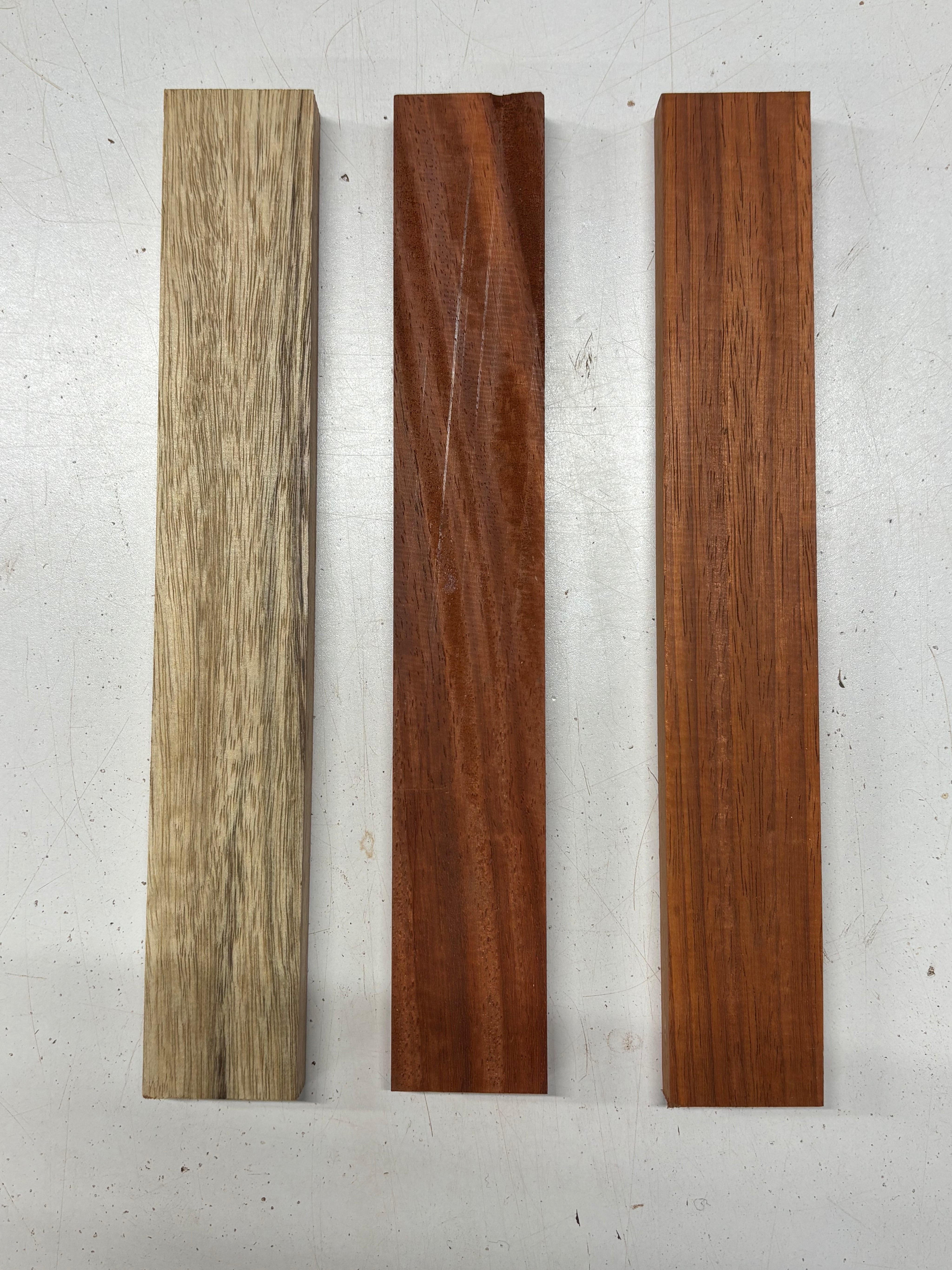3 Pack, 2 Species Padauk + Black Limba Thin Stock Lumber 13"x1-7/8"x3/4"#7151 - Exotic Wood Zone