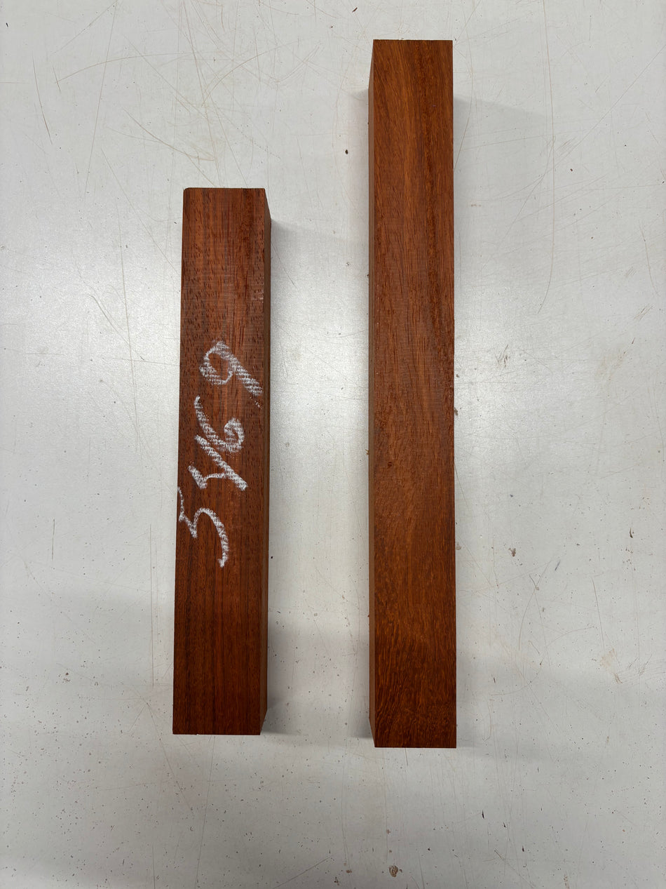 2 Pack, Padauk Turning Wood Blanks 16" x 2" x 1-3/4" x   , 12" x 2" x 1-3/4" #5469