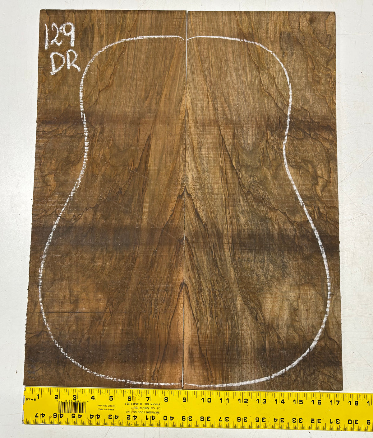 Figured Flame Mango Dreadnought Guitar Back and Side Set #129 - Exotic Wood Zone