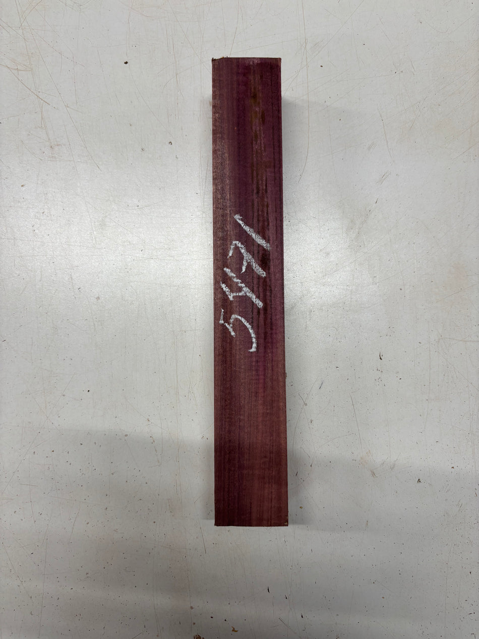 1 Piece, Flame Purpleheart Turning Wood Blank 13" x 2" x 2" #5471