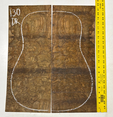 Figured Flame Mango Dreadnought Guitar Back and Side Set #130 - Exotic Wood Zone