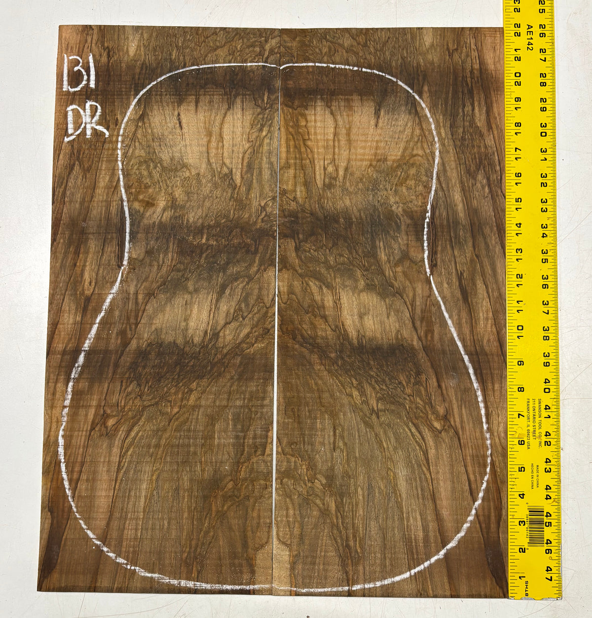 Figured Flame Mango Dreadnought Guitar Back and Side Set #131 - Exotic Wood Zone