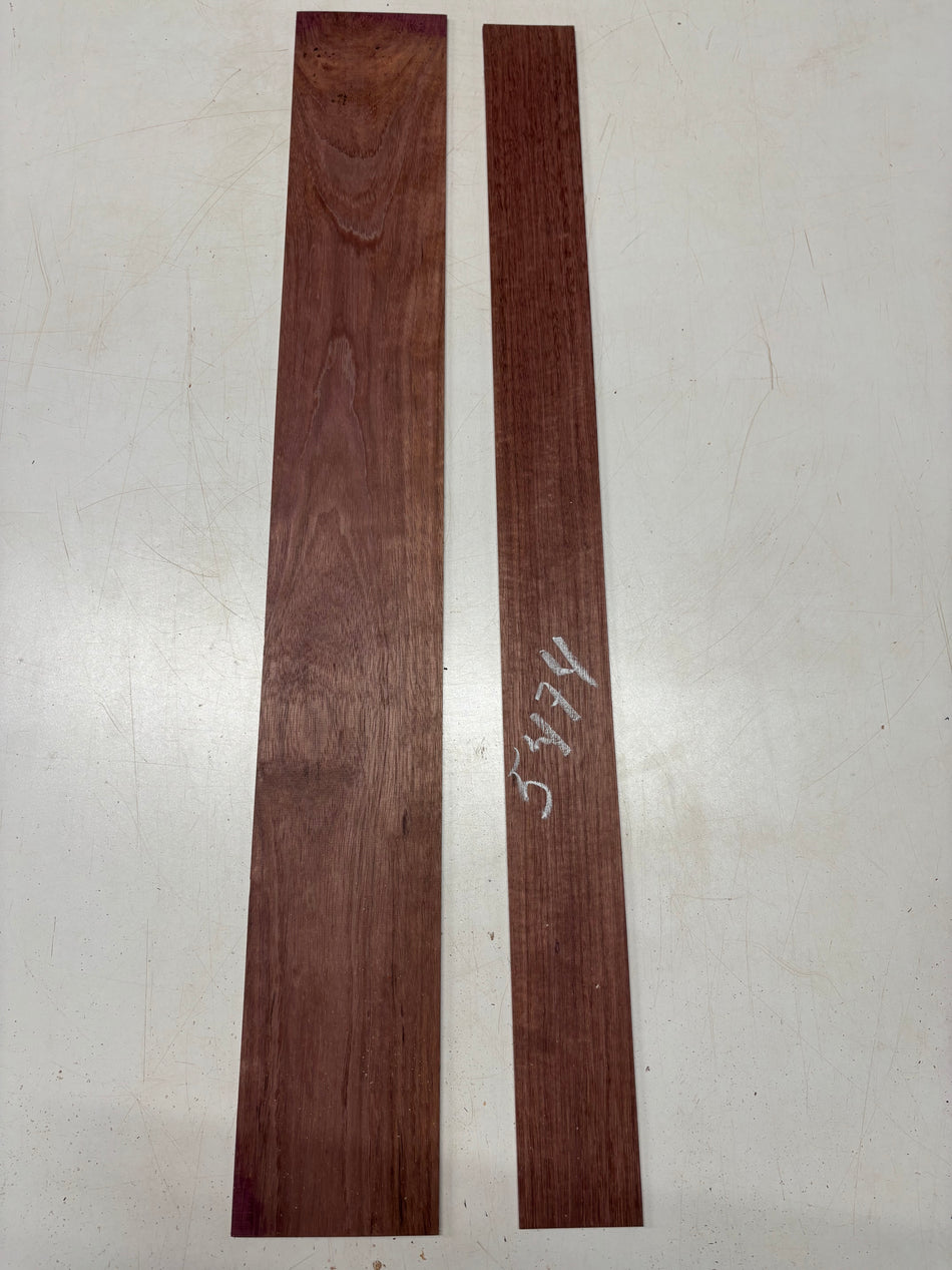 2 Pack, Purpleheart Thin Stock Lumber  37" x 5" x 1/8"  , 37" x 3" x 1/8" #5474