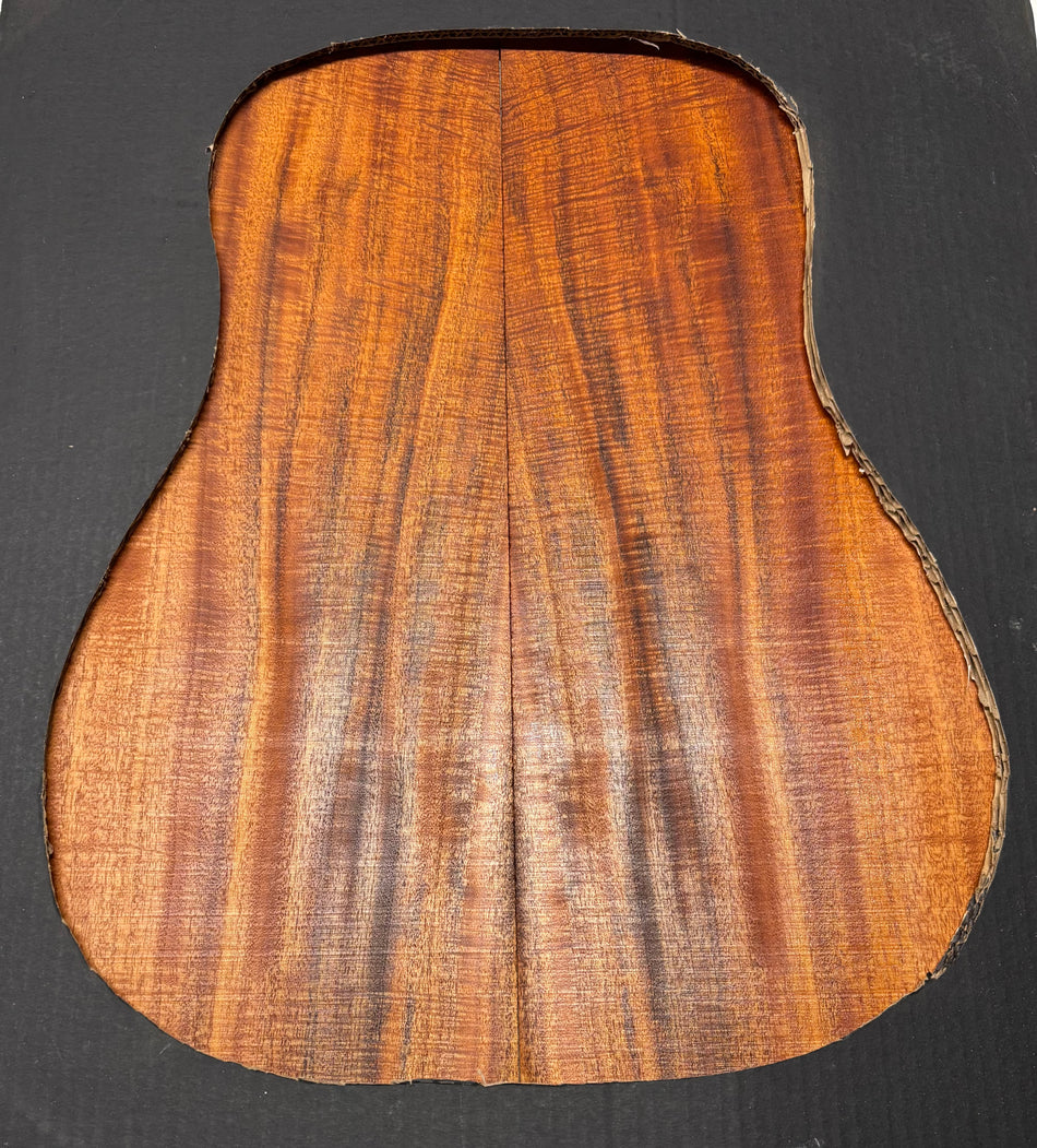 Waterfall Flame Mahogany Dreadnought Guitar Back Set #1082