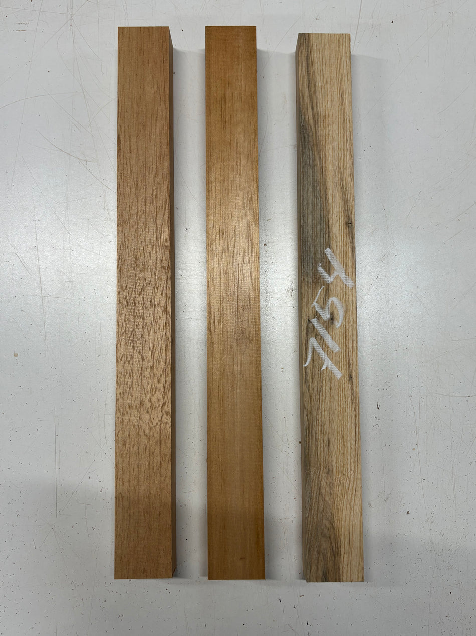 3 Pack, 2 Species Spanish Cedar + Swamp Ash Thin Stock Lumber 20"x1-7/8"x1-3/8"#7154 - Exotic Wood Zone