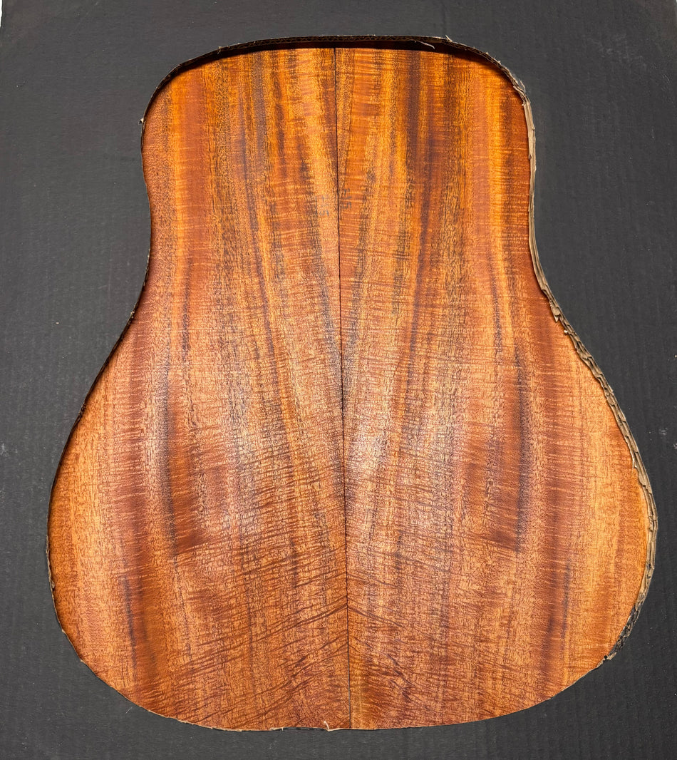 Waterfall Flame Mahogany Dreadnought Guitar Back Set #1083