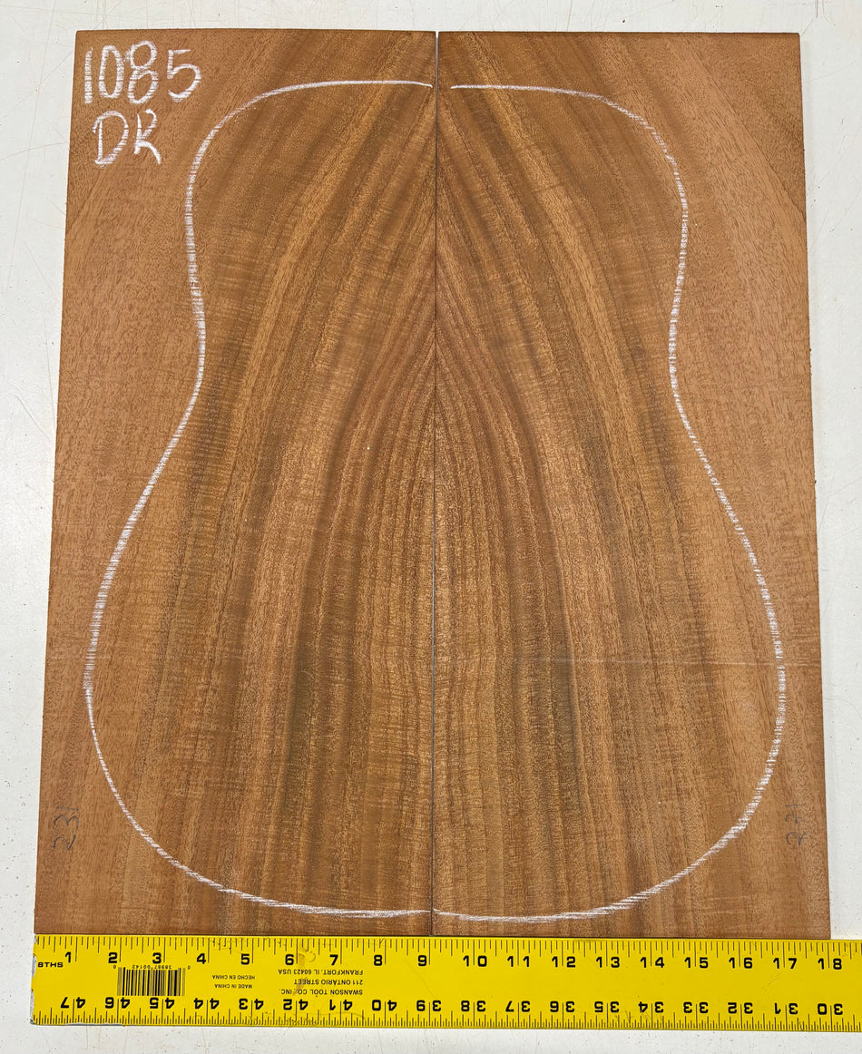 Waterfall Flame Mahogany Dreadnought Guitar Back Set #1085