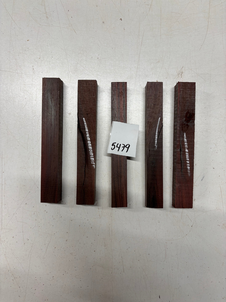 5 Pack, Bois De Rose Pen Blanks 6" x 3/4" x 3/4" #5479