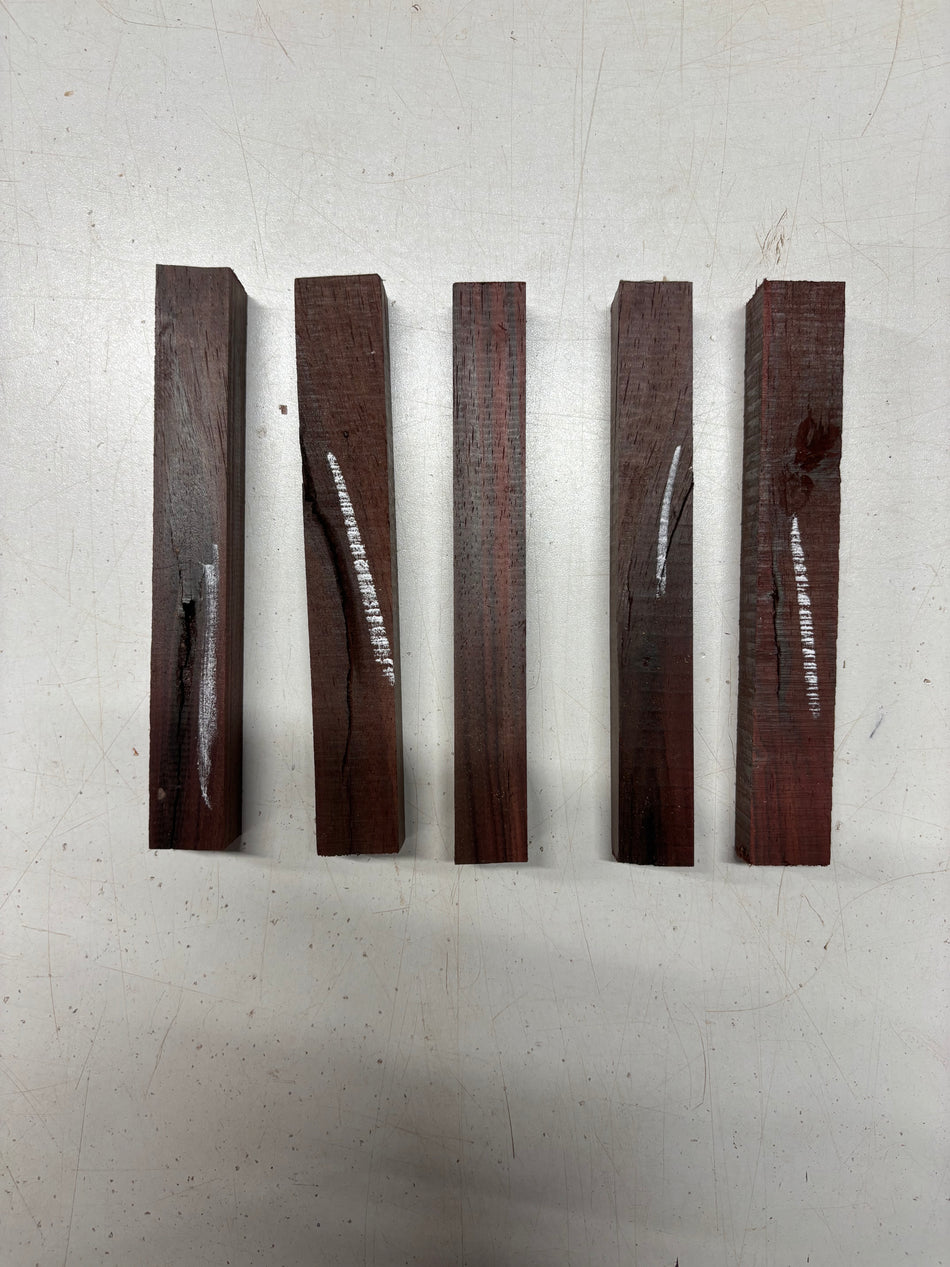 5 Pack, Bois De Rose Pen Blanks 6" x 3/4" x 3/4" #5479