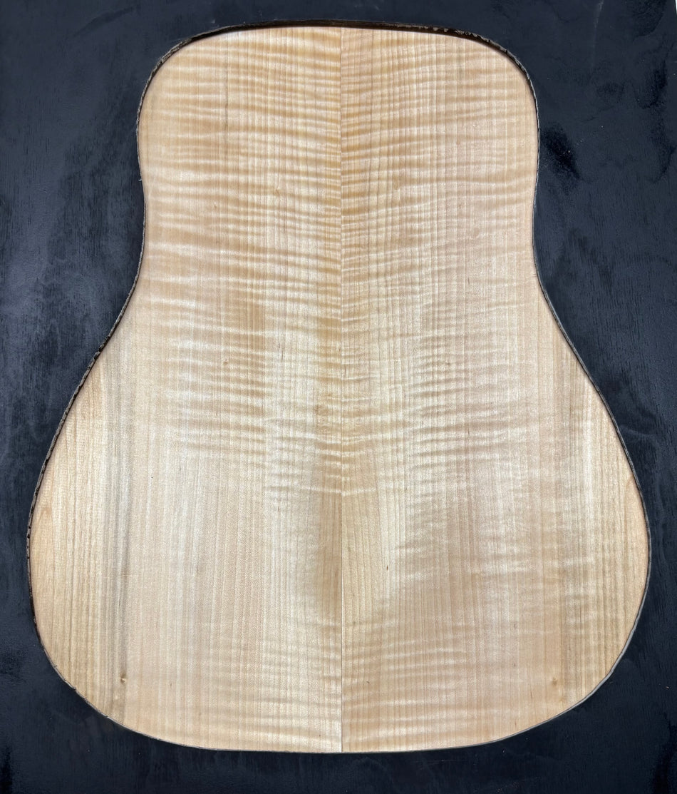 Tapa de arce spalted tostado al fuego, grado AAAA, tallada para guitarra - 20-3/4" x 7-1/2" x 1-1/4" #209
