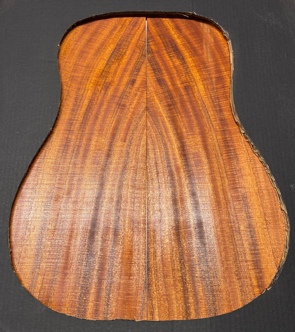 Waterfall Flame Mahogany Dreadnought Guitar Back Set #1087