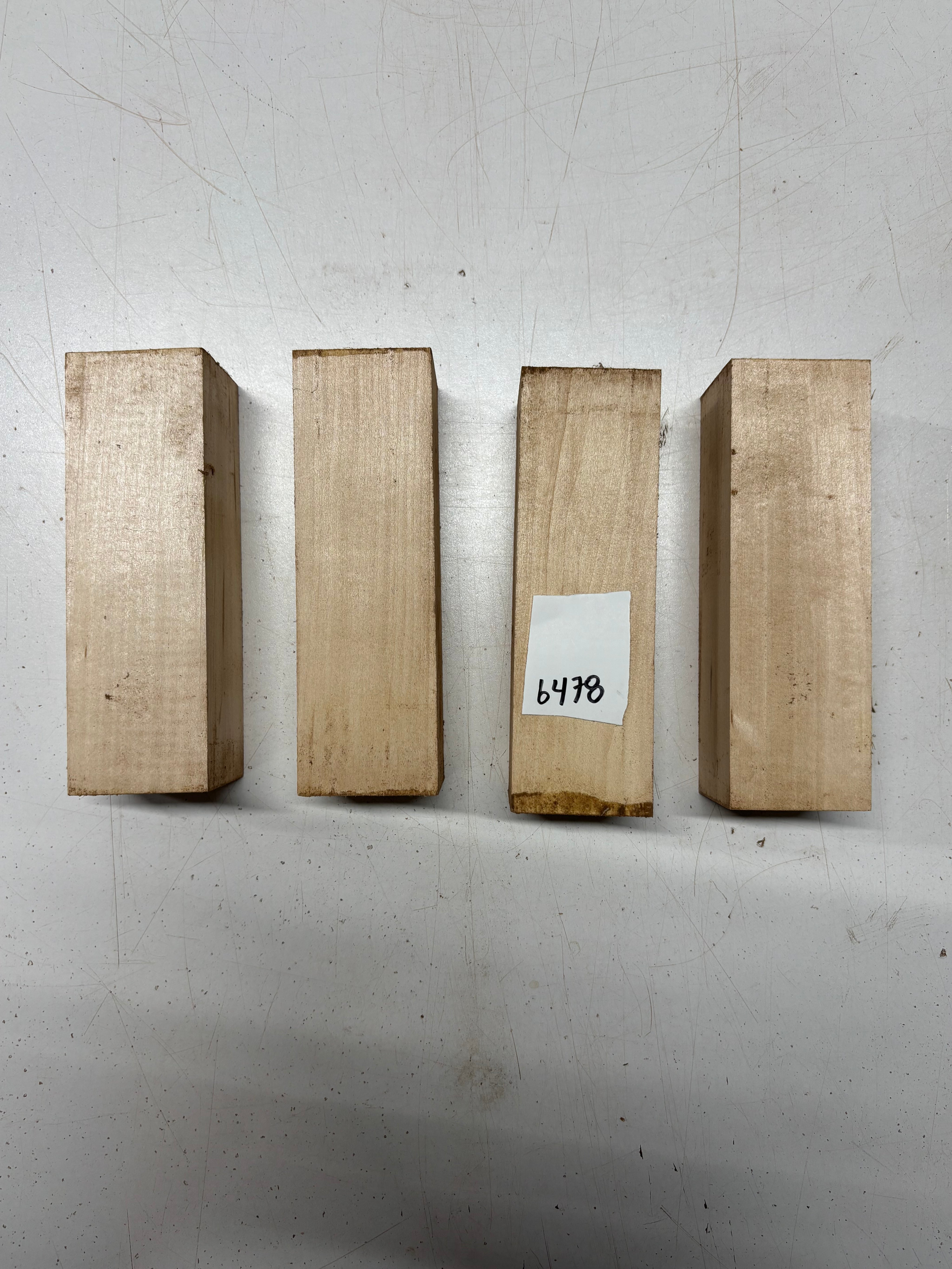 4 Pack, Basswood Turning Wood Blanks 6"x2"x2"#6478 - Exotic Wood Zone