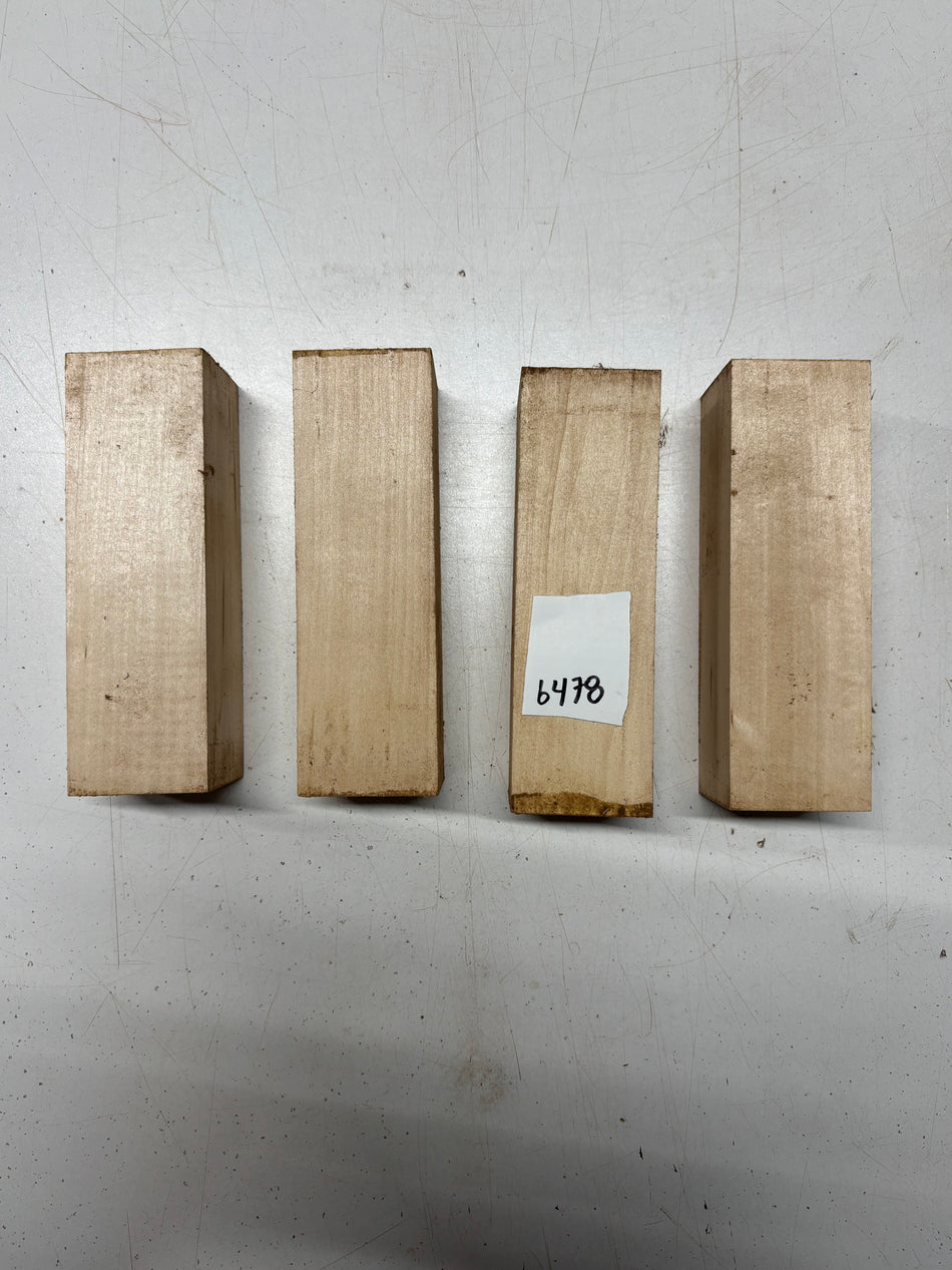 4 Pack, Basswood Turning Wood Blanks 6"x2"x2"#6478