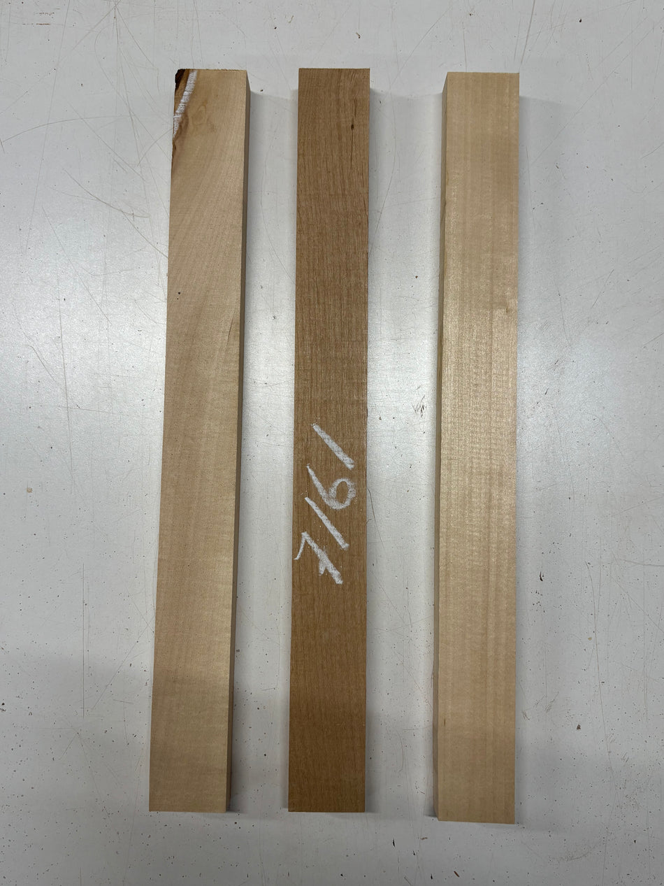 3 Pack, 2 Species Basswood + Red Alder Thin Stock Lumber 19"x1-7/8"x1"#7161