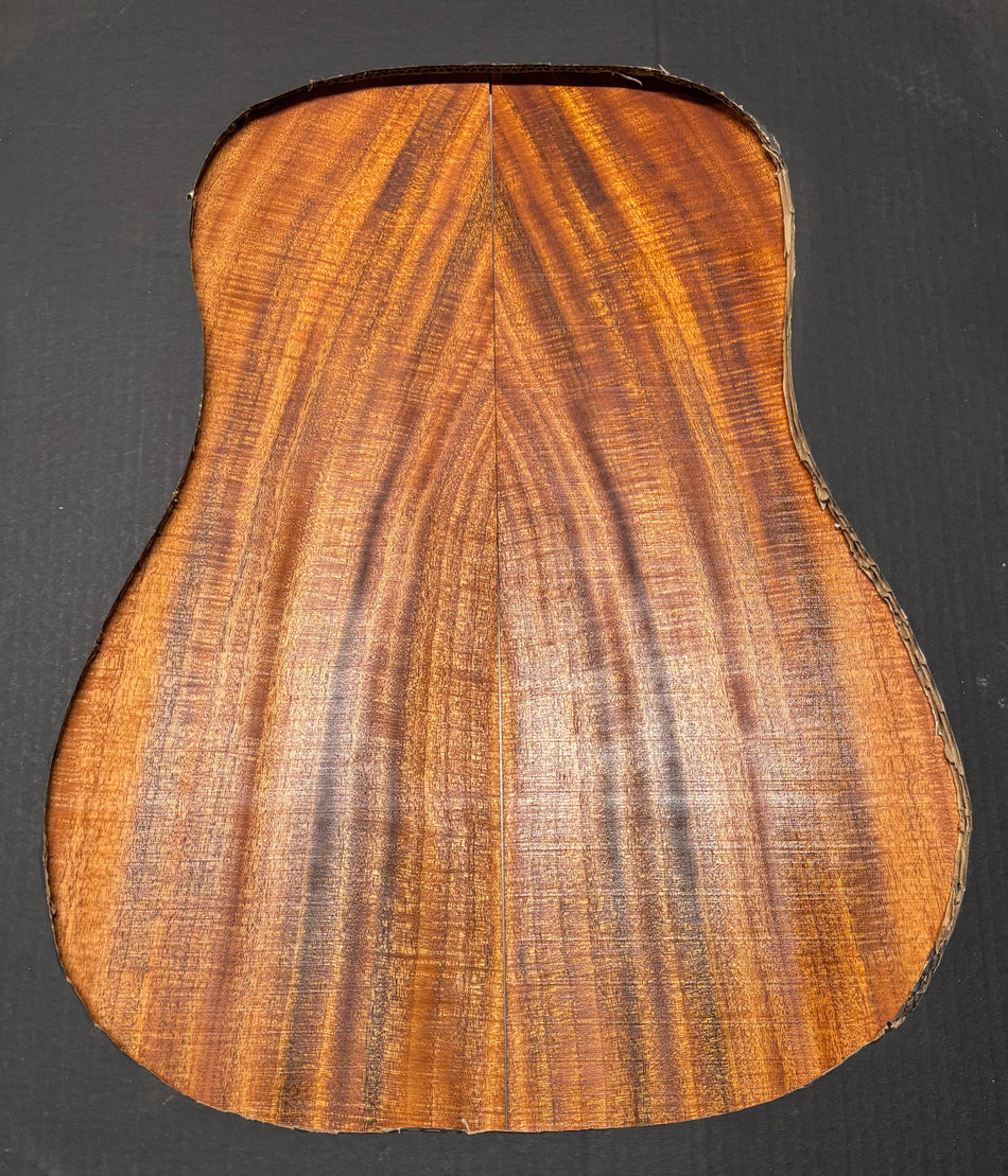 Waterfall Flame Mahogany Dreadnought Guitar Back Set #1088
