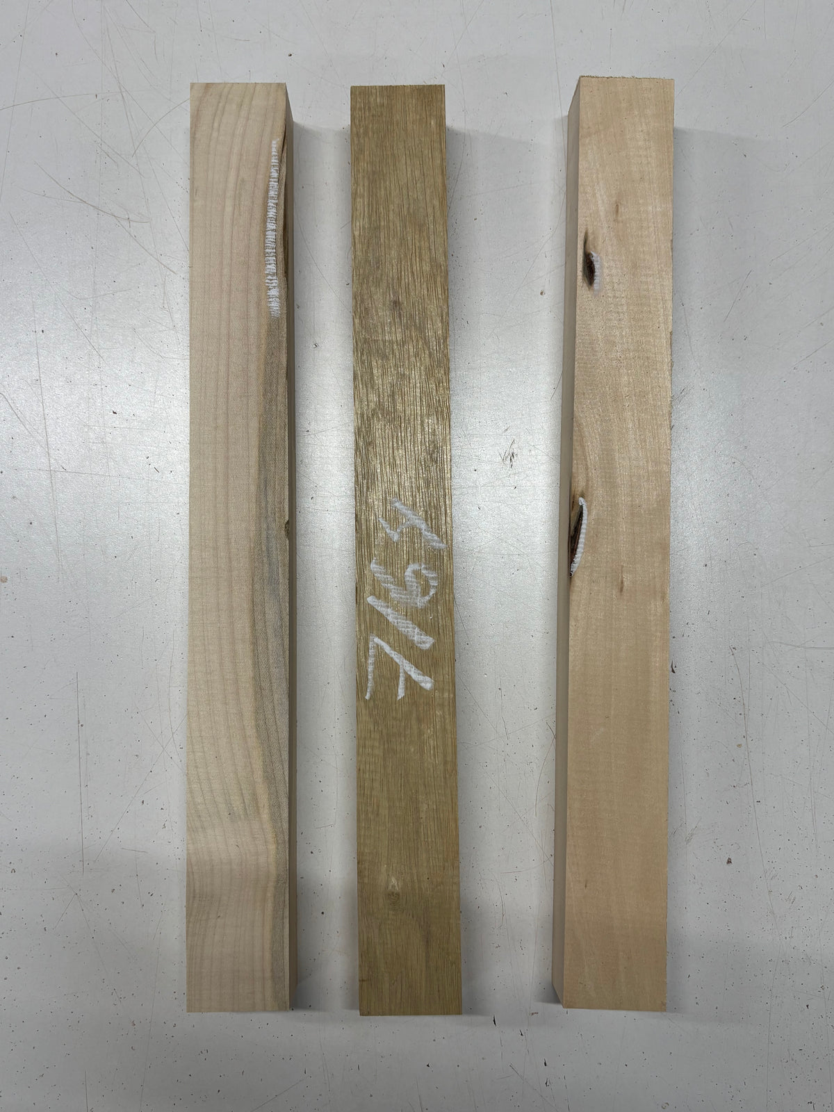 3 Pack, 3 Species White Limba + Ambrosia Maple + Basswood Thin Stock Lumber 18"x1-7/8"x1-1/2"#7164 - Exotic Wood Zone