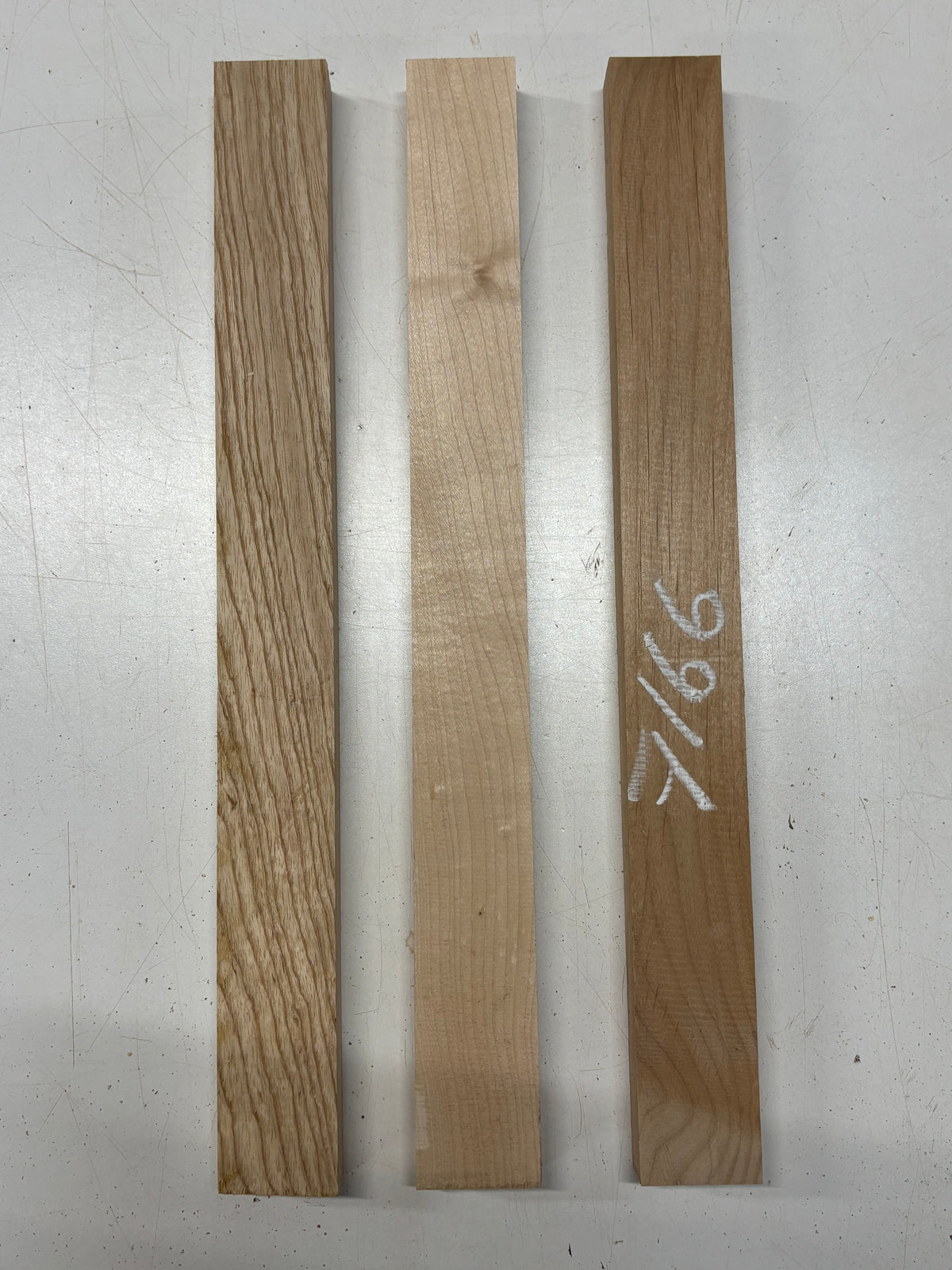3 Pack, 3 Species Swamp Ash + Hard Maple + Red Alder Thin Stock Lumber 18"x1-7/8"x1"#7166 - Exotic Wood Zone