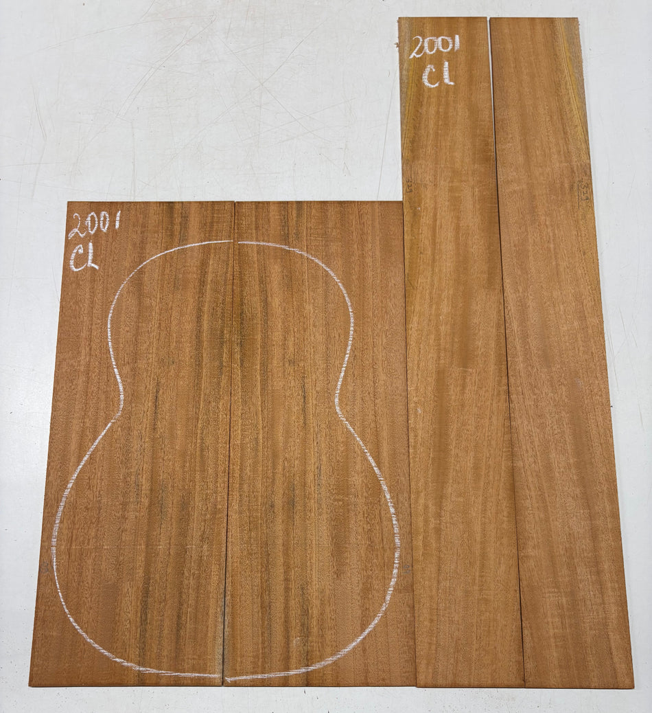 Flame Mahogany Classical Guitar Back & Side Set #2001