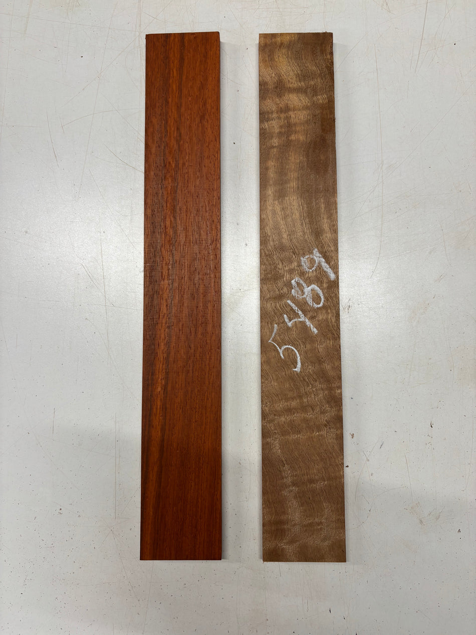 2 Pack, 2 Species Sapele + Padauk Thin Stock Lumber 20" x 3" x 1/2" #5489