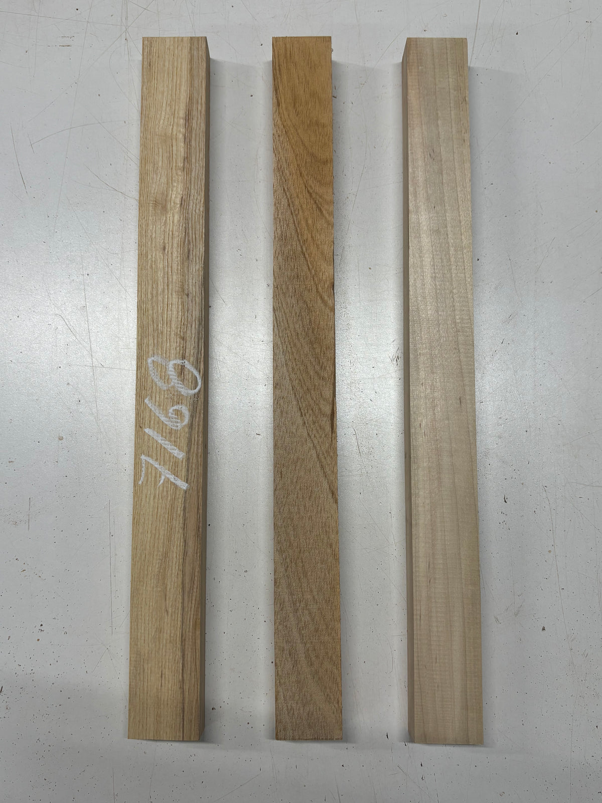 3 Pack, 3 Species Ambrosia Maple + Spanish Cedar + Swamp Ash Thin Stock Lumber 21"x2"x1-1/8"#7168 - Exotic Wood Zone