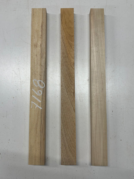 3 Pack, 3 Species Ambrosia Maple + Spanish Cedar + Swamp Ash Thin Stock Lumber 21"x2"x1-1/8"#7168 - Exotic Wood Zone