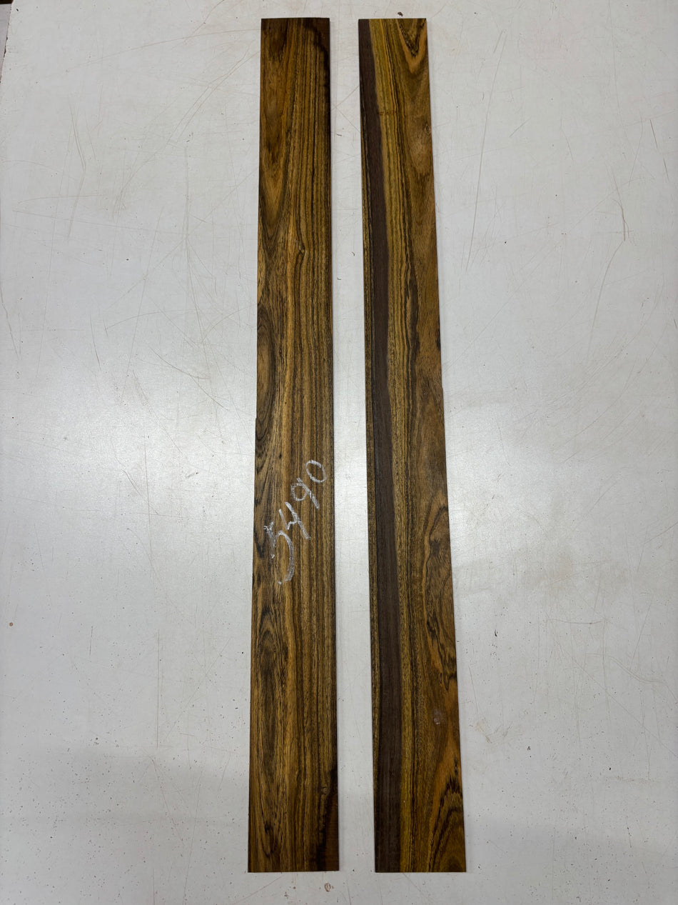 2 Pack, Bocote Thin Stock Lumber 34" x 3" x 1/8" #5490