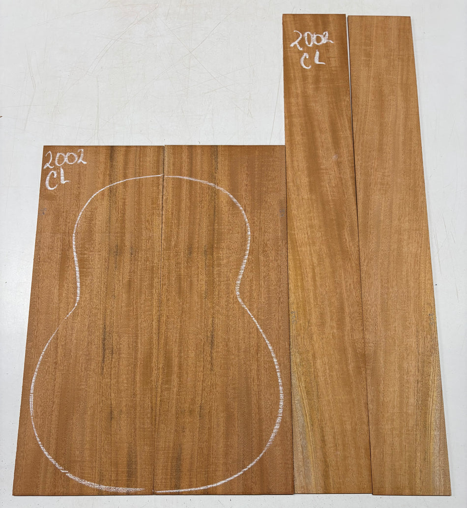 Flame Mahogany Classical Guitar Back & Side Set #2002