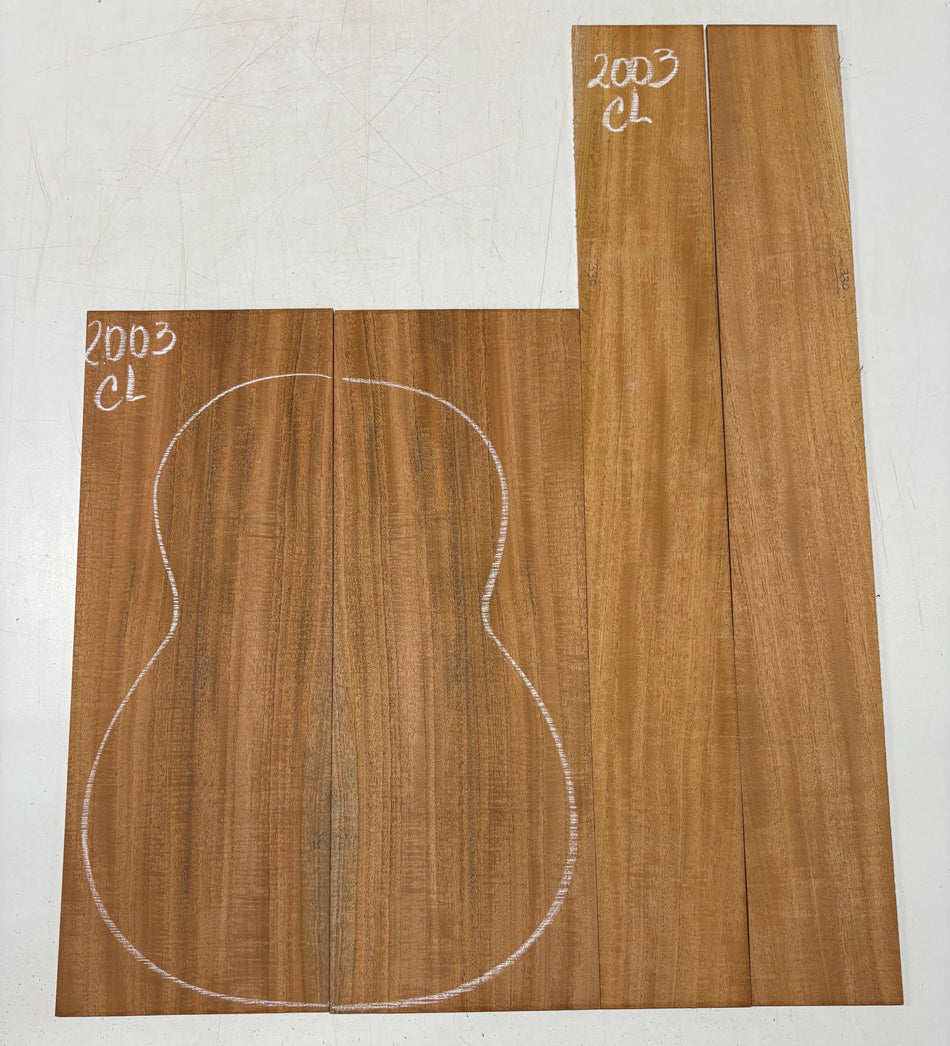 Flame Mahogany Classical Guitar Back & Side Set #2003