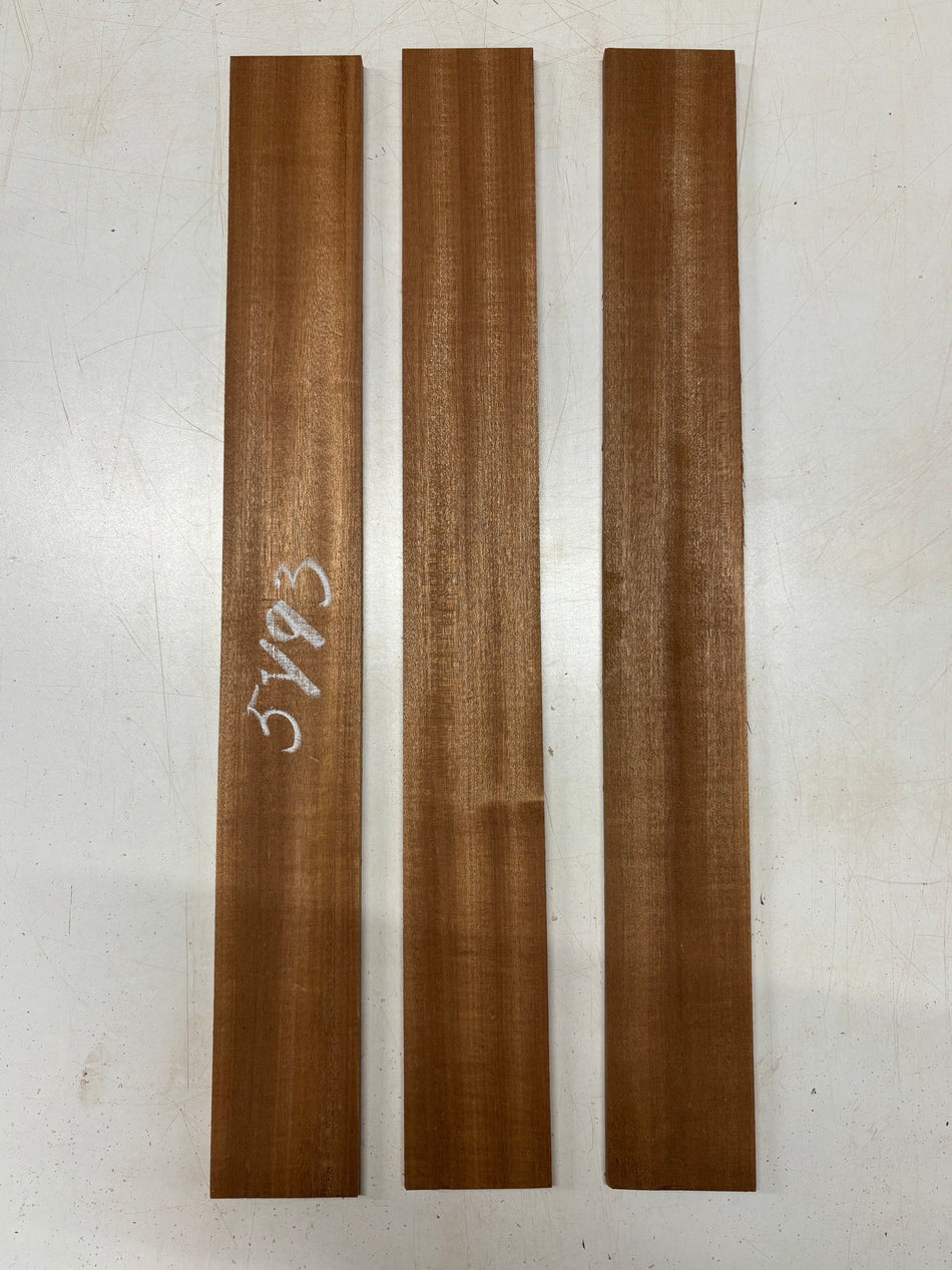 3 Pack, Sapele Fingerboard Blanks 24" x 3" x 3/8" #5493