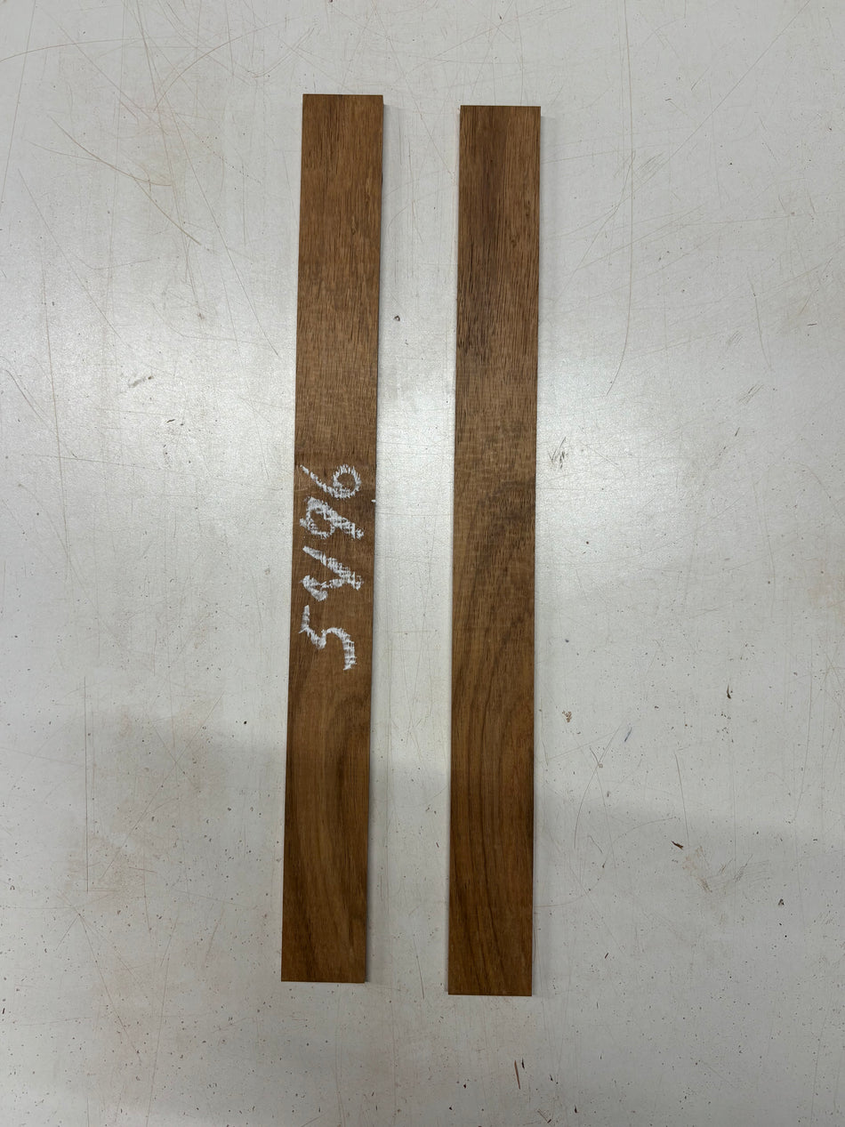 2 Pack, Caribbean Walnut Thin Stock Lumber 16-1/2" x 1-1/2" x 1/4" #5496