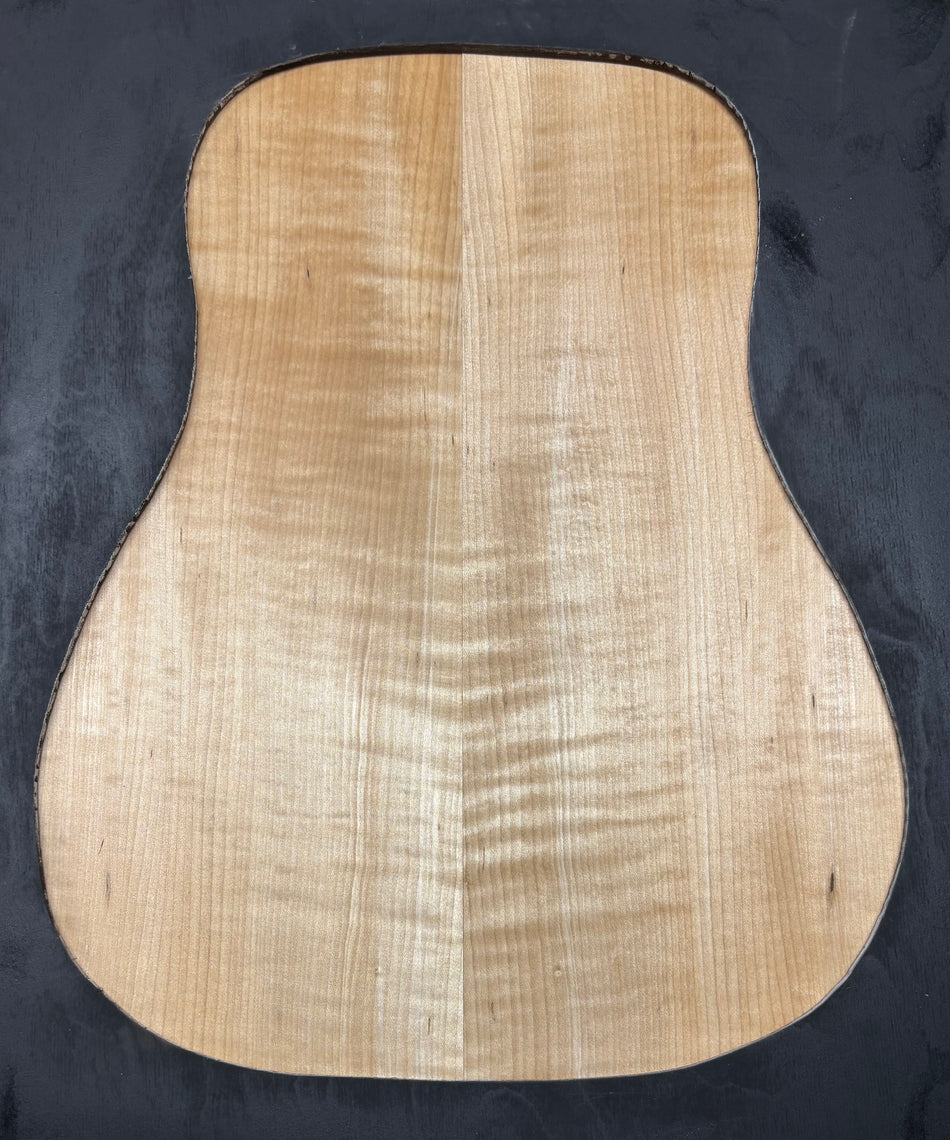 Tapa de arce spalted tostado al fuego, grado AAAA, tallada para guitarra - 20-3/4" x 7-1/2" x 1-1/4" #202
