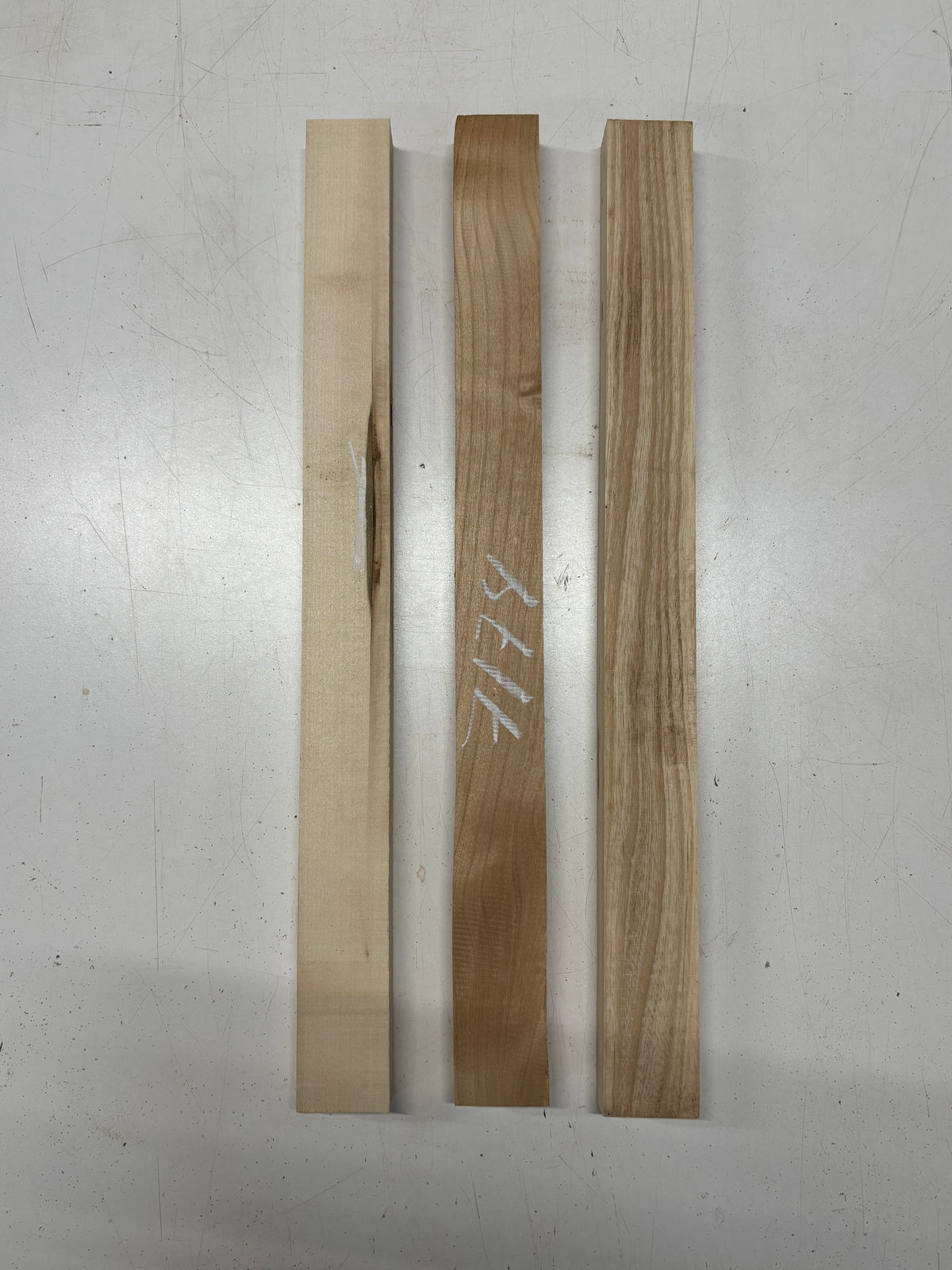 3 Pack, 3 Species Swamp Ash + Basswood + Red Alder Thin Stock Lumber 21"x1-7/8"x1"#7174 - Exotic Wood Zone
