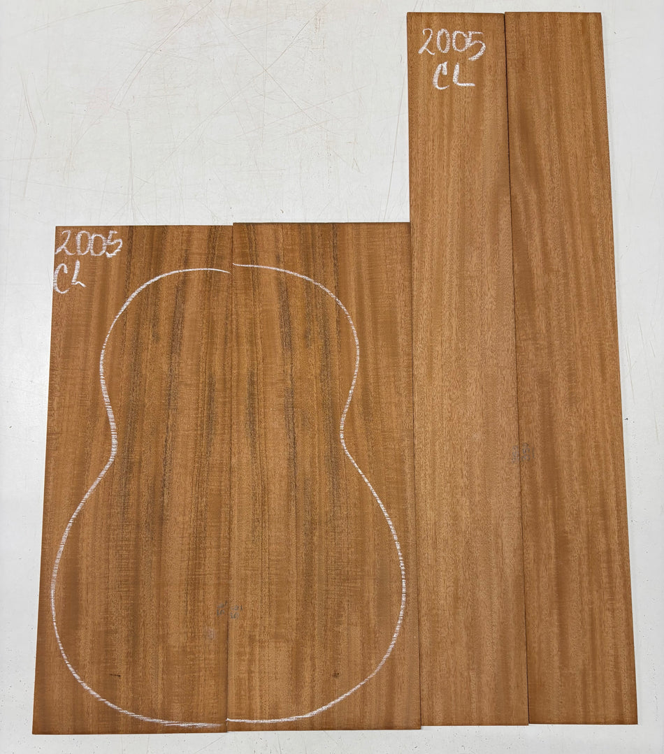 Flame Mahogany Classical Guitar Back & Side Set #2005