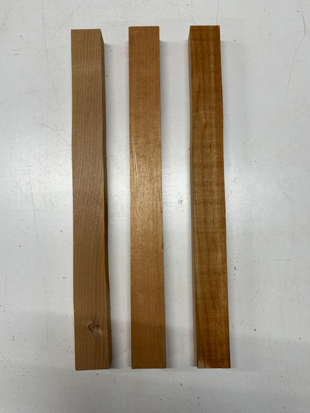 3 Pack, 2 Species Red Alder + Spanish Cedar Thin Stock Lumber 21"x2"x1-3/8"#7175 - Exotic Wood Zone