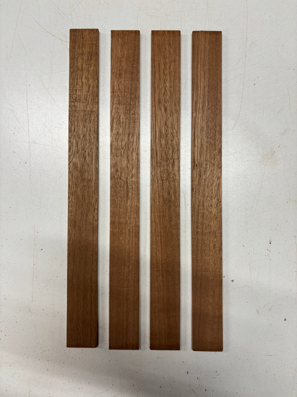 4 Pack, African Mahogany Thin Stock Lumber 16"x1-1/2"x1/4"#6495