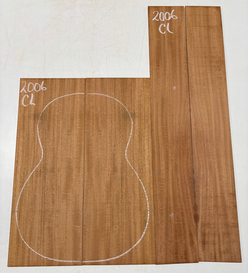 Flame Mahogany Classical Guitar Back & Side Set #2006
