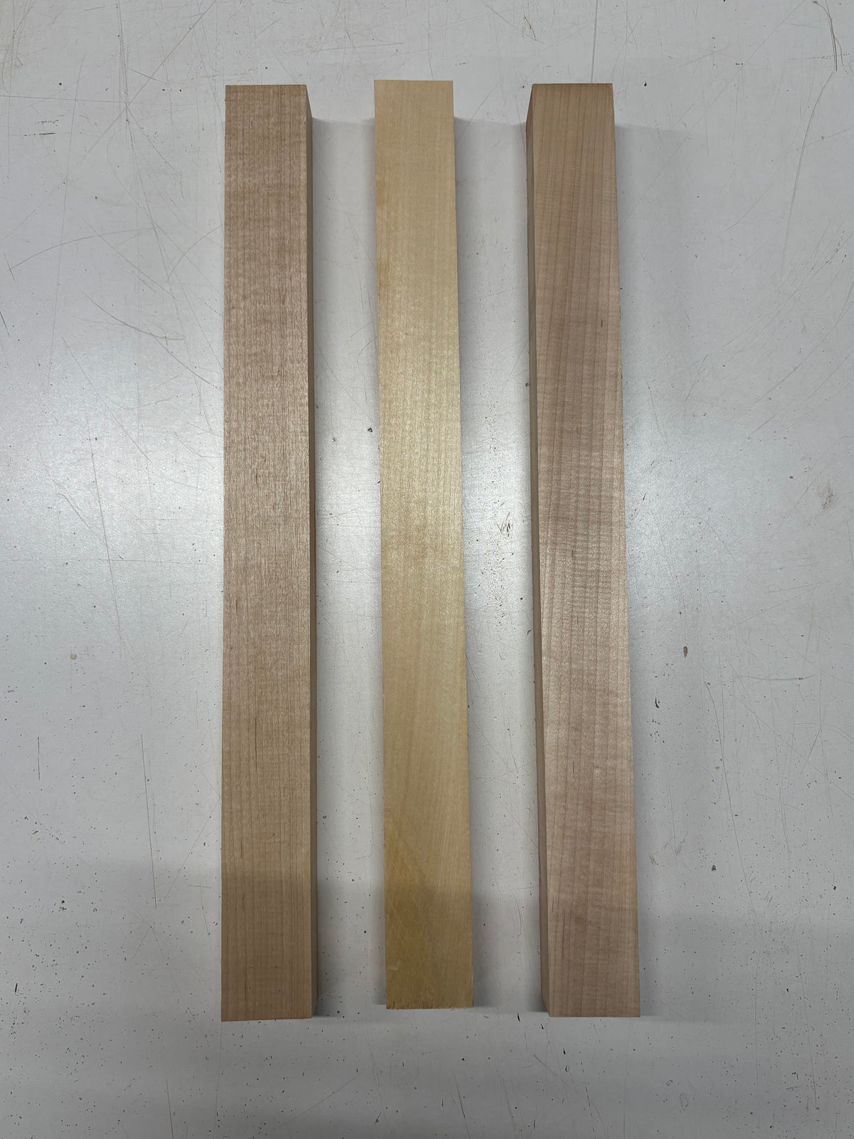 3 Pack, 2 Species Hard Maple + Basswood Thin Stock Lumber 21"x1-7/8"x1-1/4"#7178 - Exotic Wood Zone