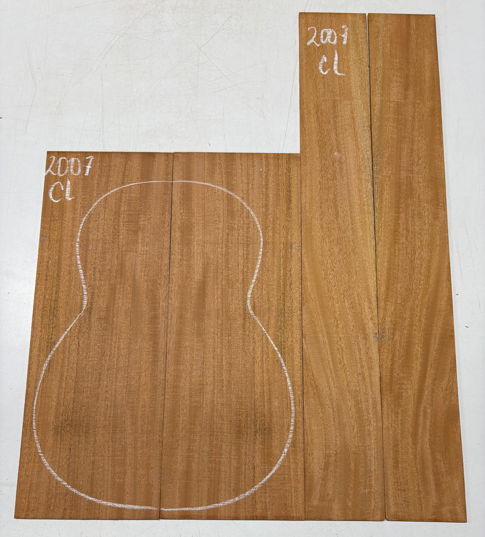 Flame Mahogany Classical Guitar Back & Side Set #2007