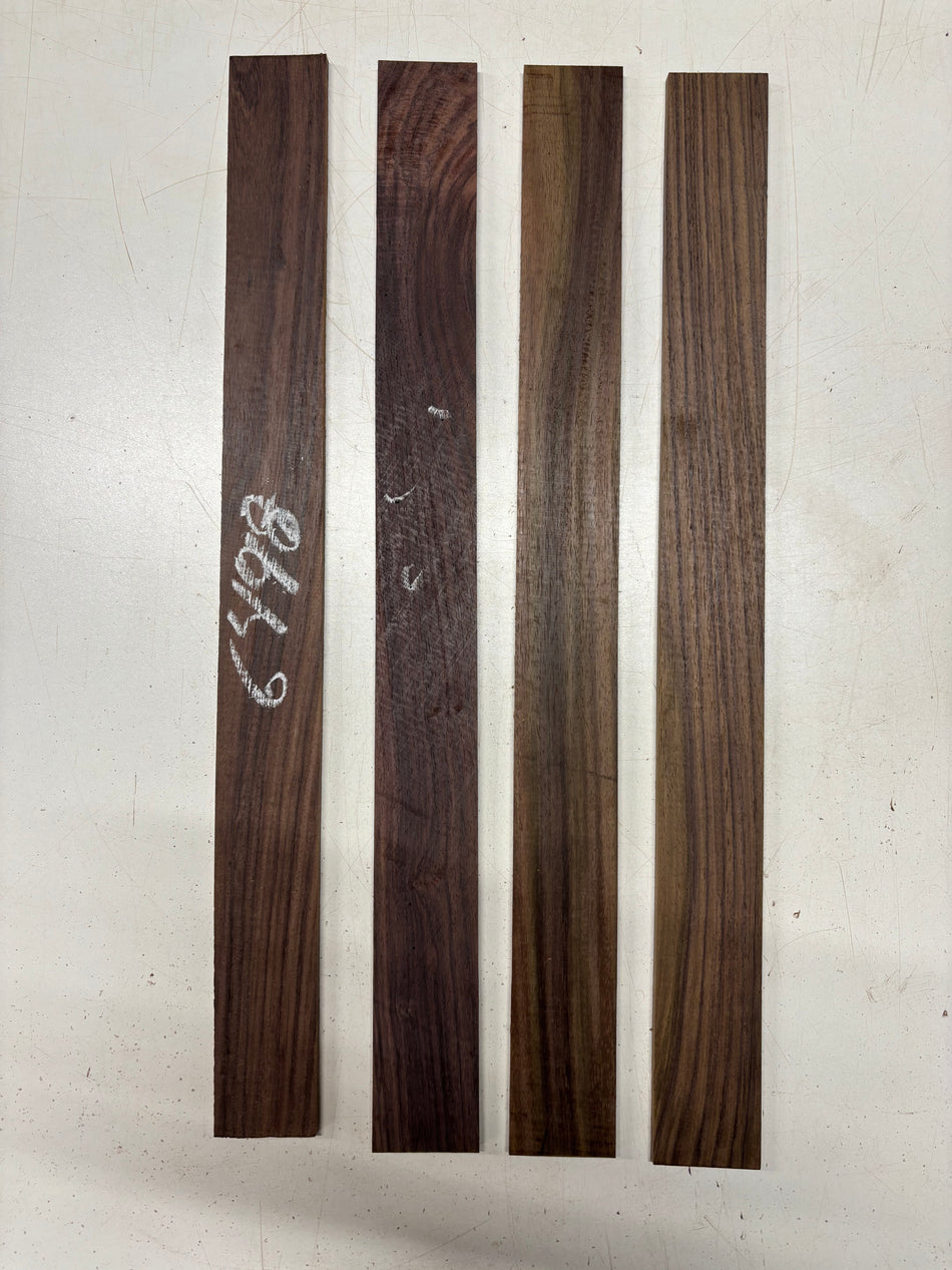 4 Pack, Indian Rosewood Thin Stock Lumber 21"x2"x1/4"#6498