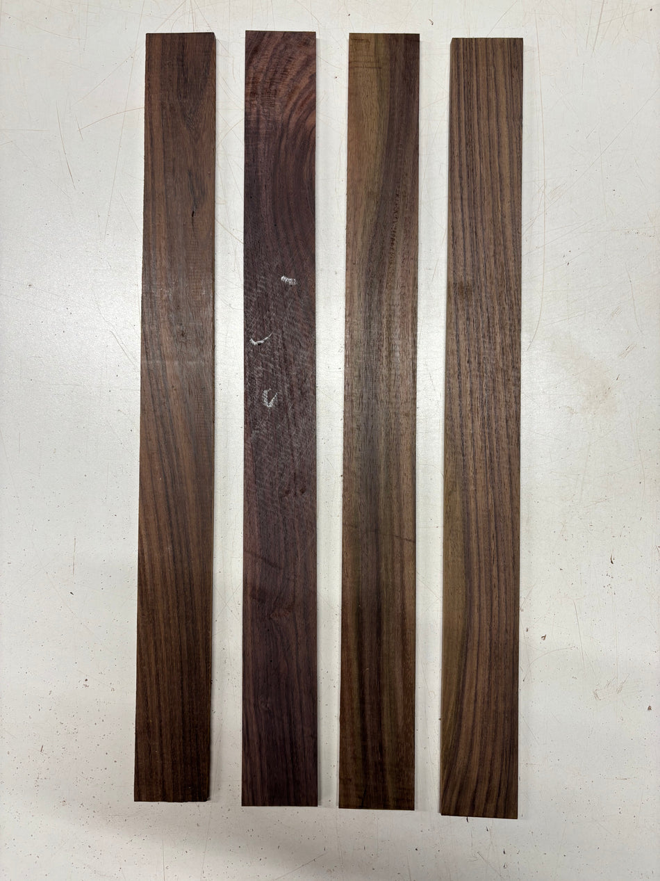 4 Pack, Indian Rosewood Thin Stock Lumber 21"x2"x1/4"#6498