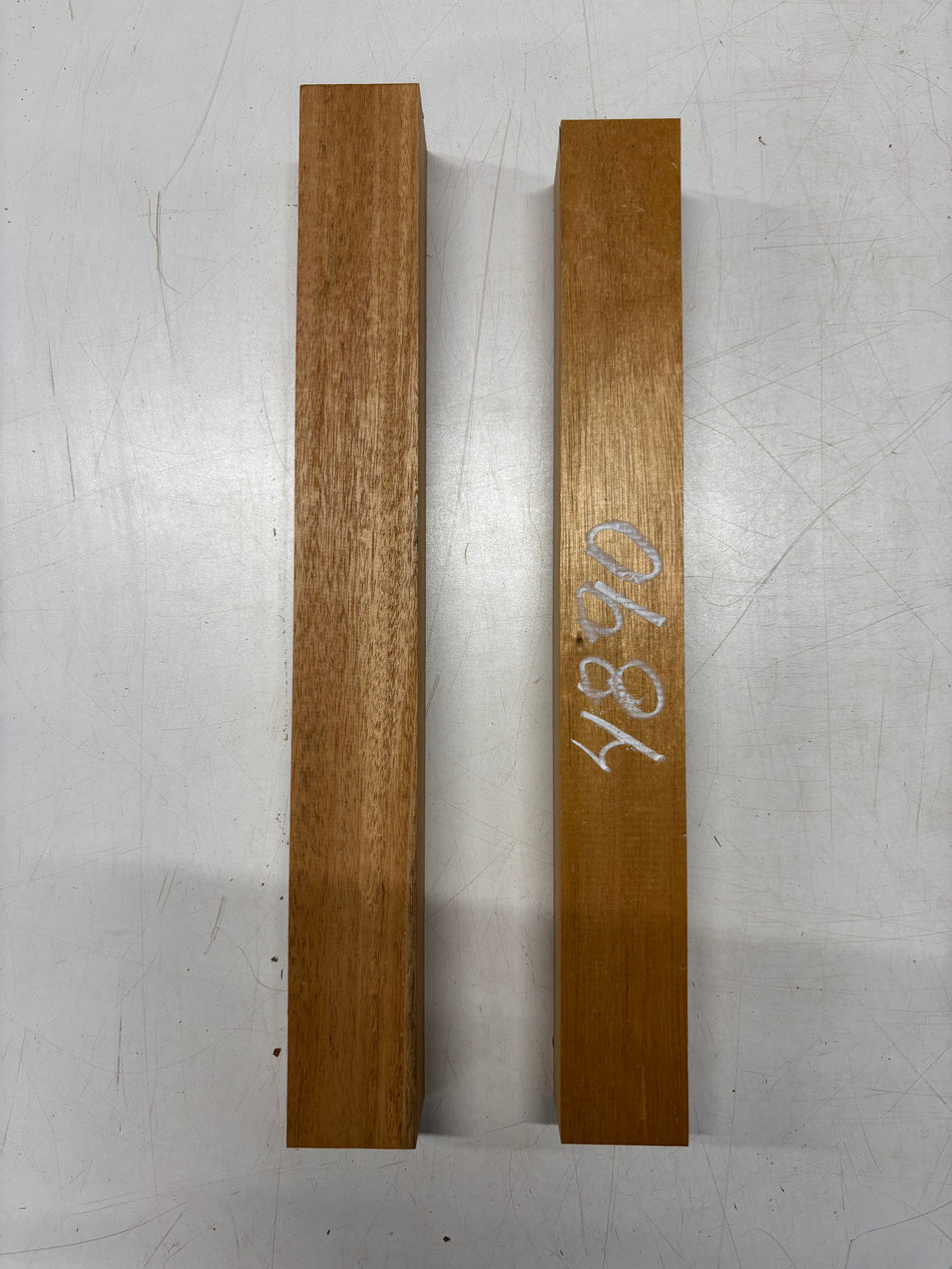 2 pack, Honduras Mahogany turning wood blanks. 17" x 2" x 2" , 16" x 2" x 2"#4890
