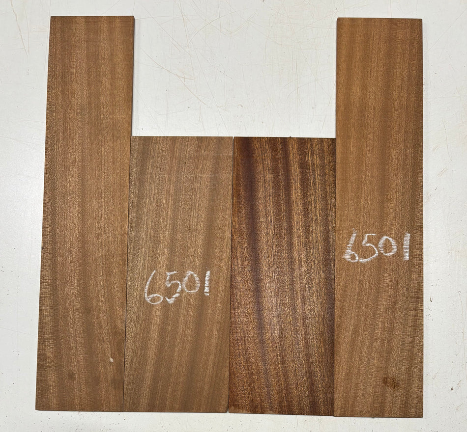 Sapele Tenor Ukulele Guitar Back &Side Set   Back : 12"x4-1/2"x3/16"  Side: 17-1/2"x3-3/4"x3/16"#6501